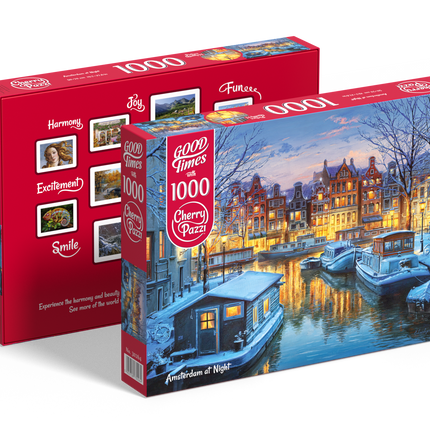 CherryPazzi Amsterdam at Night Puzzel 1000 Stukjes