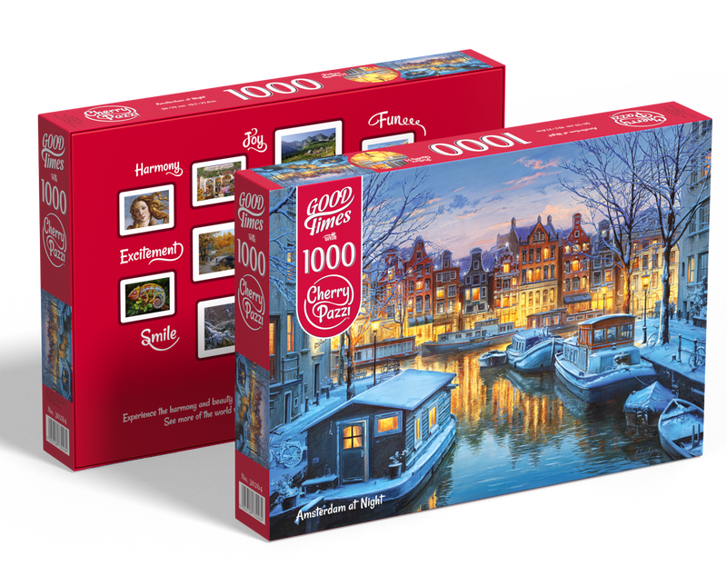 CherryPazzi Amsterdam at Night Puzzel 1000 Stukjes