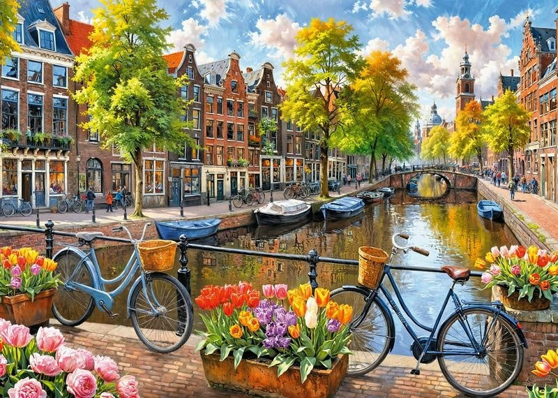 CherryPazzi Amsterdam Tulips Puzzel 1000 Stukjes