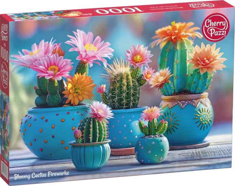 CherryPazzi Bloomy Cactus Fireworks Puzzel 1000 Stukjes