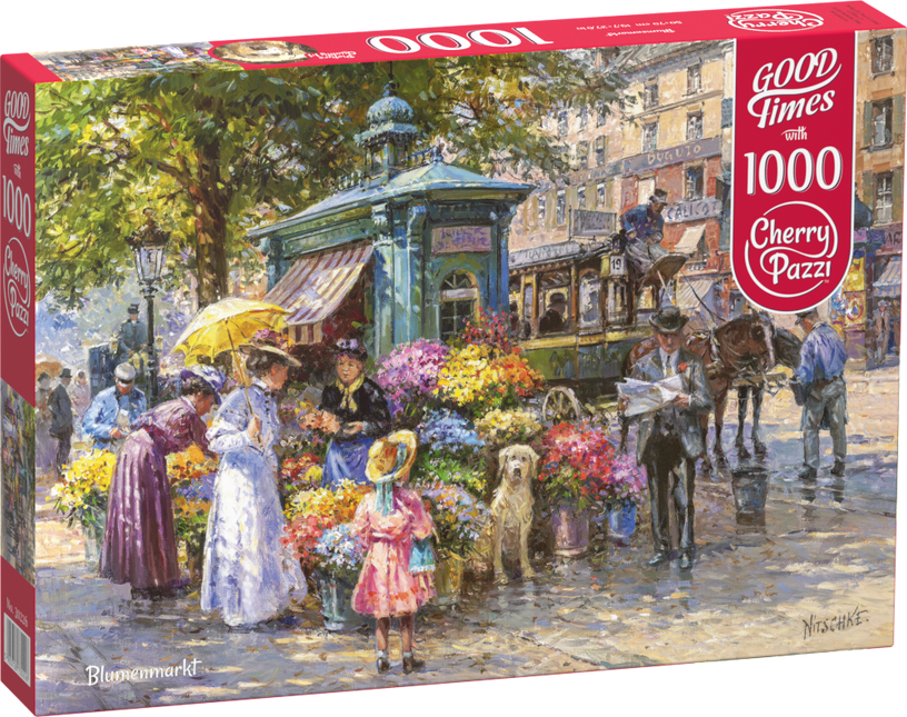 CherryPazzi Blumenmarkt Puzzel 1000 Stukjes