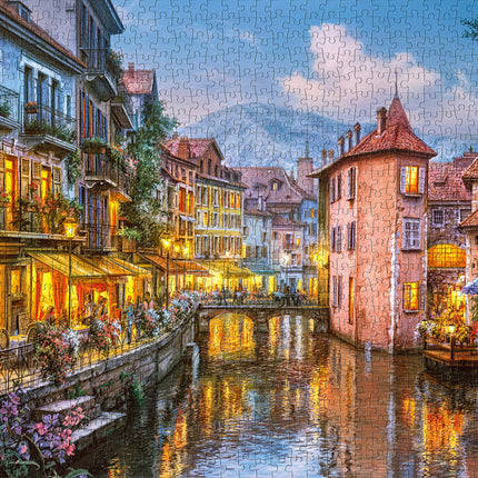 CherryPazzi Evening in Annecy Puzzel 1000 Stukjes