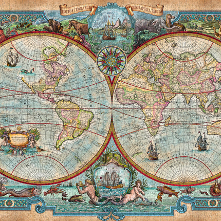 CherryPazzi Great Discoveries World Map Puzzel 2000 Stukjes