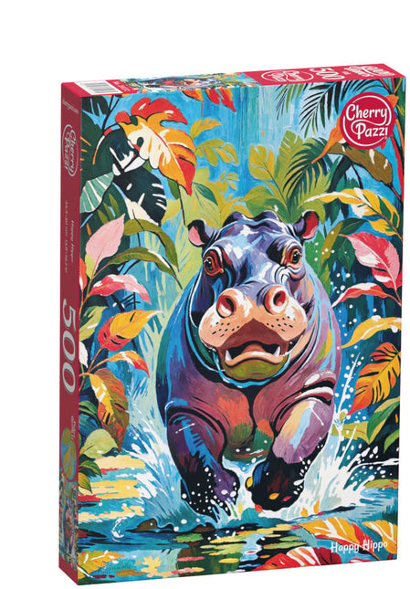 CherryPazzi Happy Hippo Puzzel 500 Stukjes