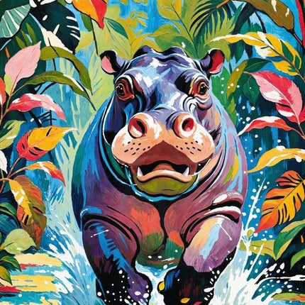 CherryPazzi Happy Hippo Puzzel 500 Stukjes