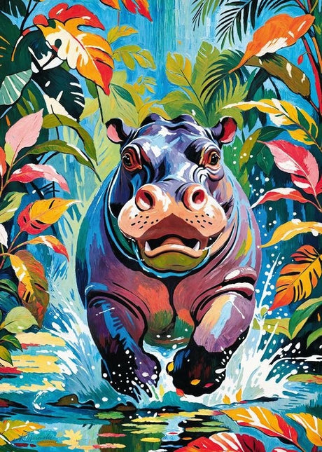 CherryPazzi Happy Hippo Puzzel 500 Stukjes