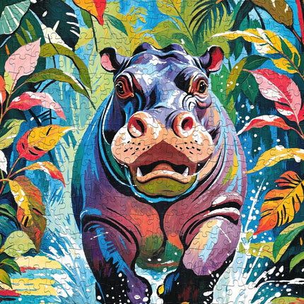 CherryPazzi Happy Hippo Puzzel 500 Stukjes