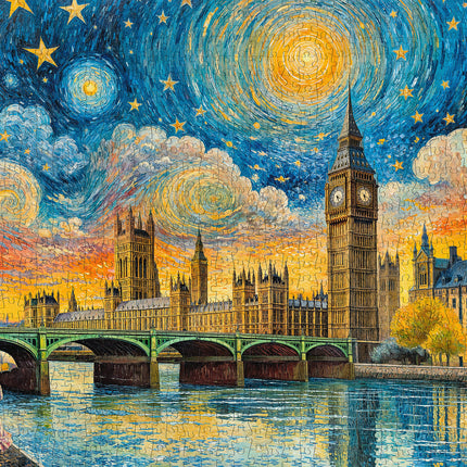 CherryPazzi Impressionist Sky over London Puzzel 1000 Stukjes