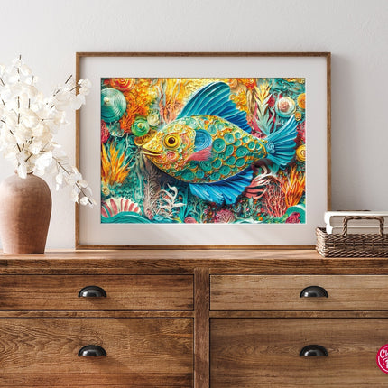 CherryPazzi Quilled Fish Puzzel 1000 Stukjes