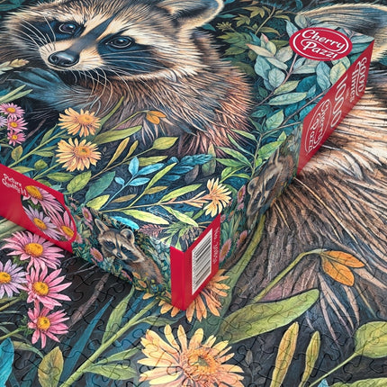 CherryPazzi Raccoon in Flowers Puzzel 1000 Stukjes