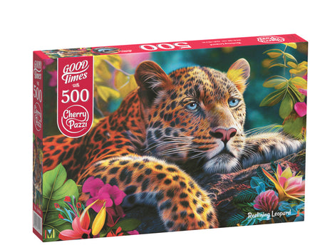 CherryPazzi Reclining Leopard Puzzel 500 Stukjes