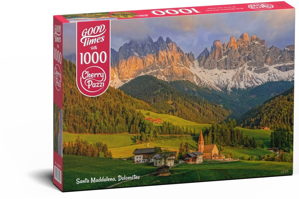 CherryPazzi Santa Maddalena, Dolomites Puzzel 1000 Stukjes