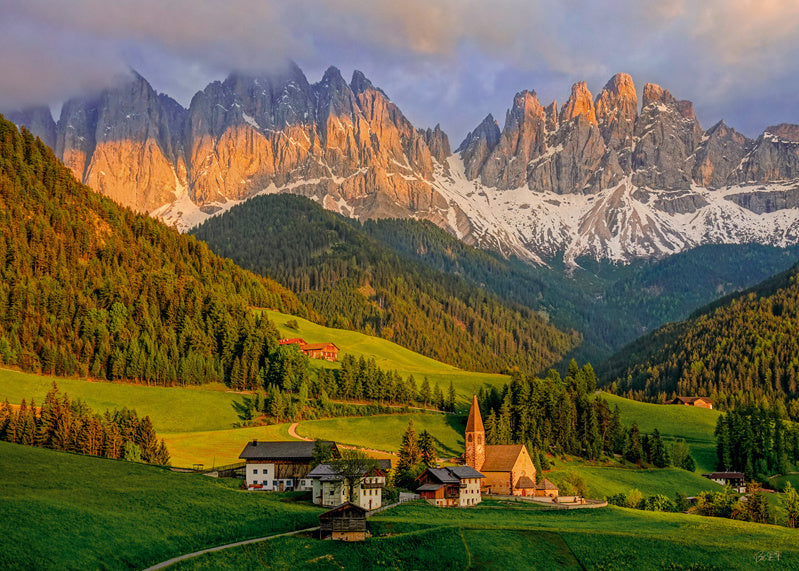 CherryPazzi Santa Maddalena, Dolomites Puzzel 1000 Stukjes