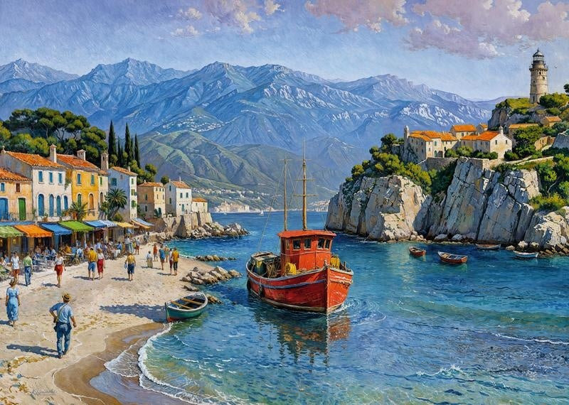 CherryPazzi Seaside Village Puzzel 1000 Stukjes