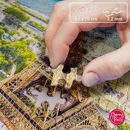 CherryPazzi View over Paris Eiffel Tower Puzzel 1000 Stukjes