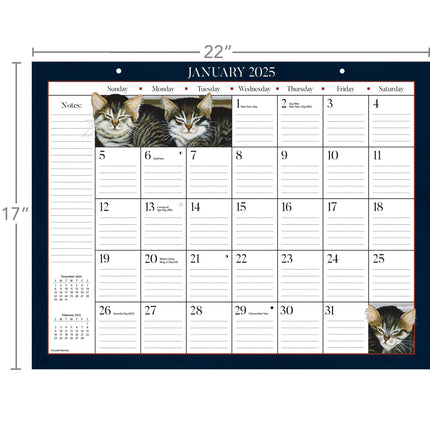 LANG American Cat Deskpad Kalender 2025