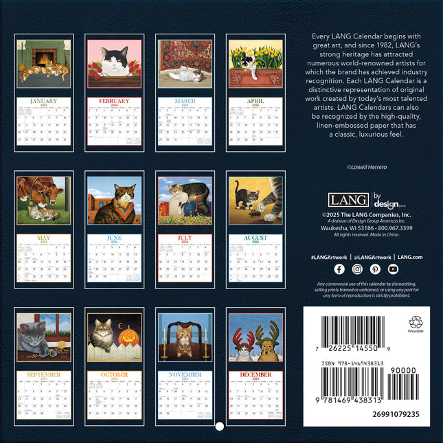 LANG American Cat Mini Kalender 2026