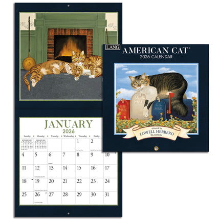 LANG American Cat Mini Kalender 2026