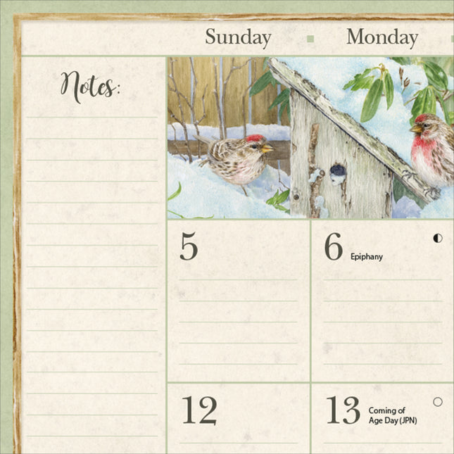 LANG Birds in the Garden Deskpad Kalender 2025