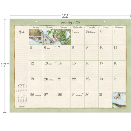 LANG Birds in the Garden Deskpad Kalender 2025