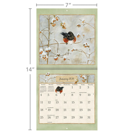 LANG Birds in the Garden Mini Kalender 2026