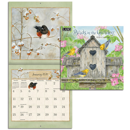 LANG Birds in the Garden Mini Kalender 2026