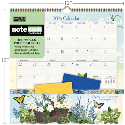 LANG Botanical Gardens Pocket Note Nook Kalender 2026