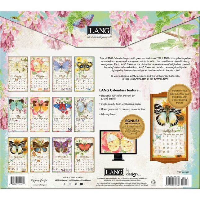 LANG Butterflies Kalender 2026