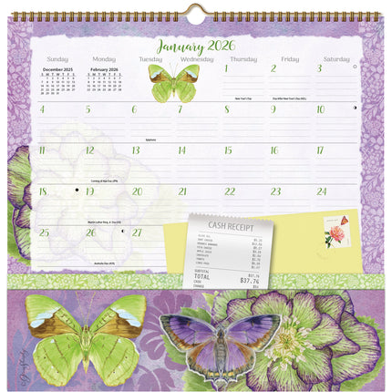 LANG Butterflies Pocket Note Nook Kalender 2026