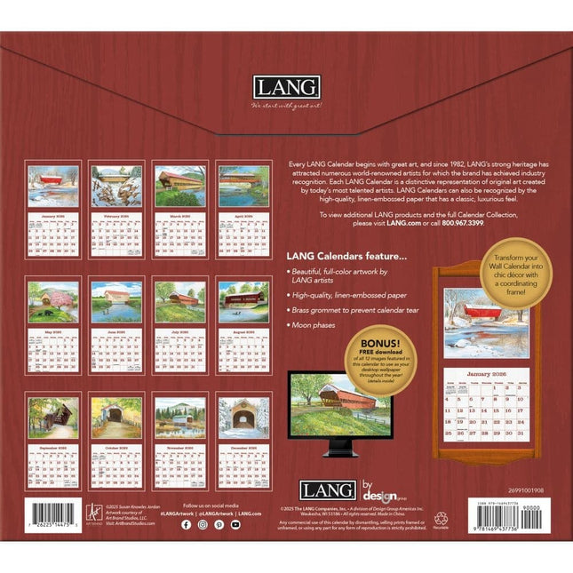 LANG Covered Bridge Kalender 2026