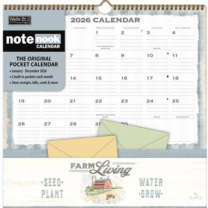 LANG Farm Fresh Note Nook Kalender 2026