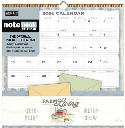 LANG Farm Fresh Note Nook Kalender 2026