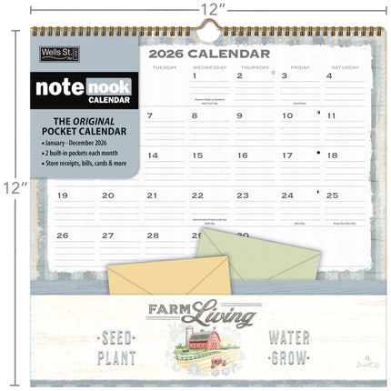 LANG Farm Fresh Note Nook Kalender 2026