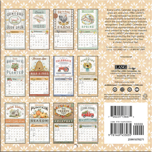 LANG Farm House Mini Kalender 2025