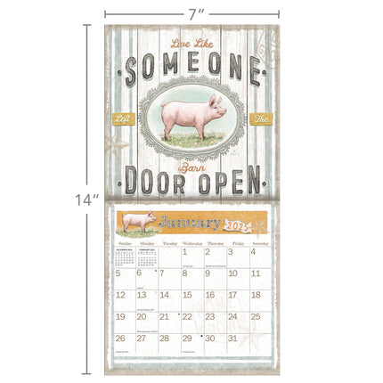 LANG Farm House Mini Kalender 2025