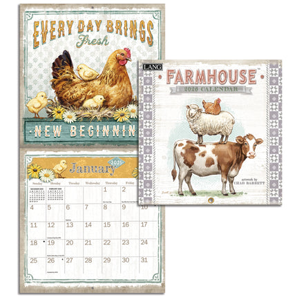 LANG Farmhouse Mini Kalender 2026