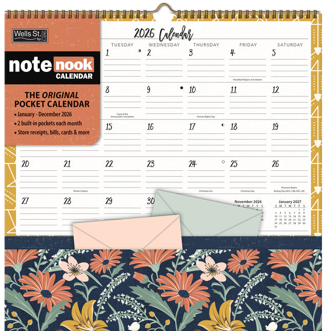 LANG Flora en Fauna Pocket Note Nook Kalender 2026