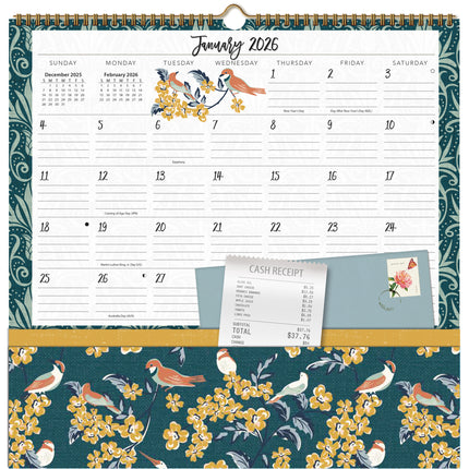 LANG Flora en Fauna Pocket Note Nook Kalender 2026