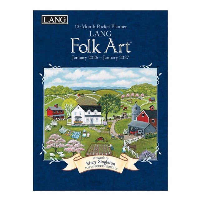 LANG Folk Art Pocket Agenda 2026