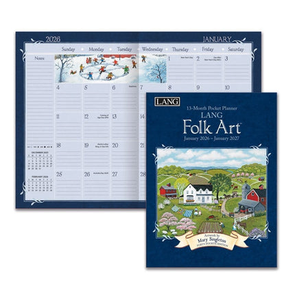 LANG Folk Art Pocket Agenda 2026