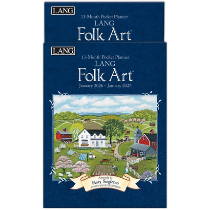 LANG Folk Art Pocket Agenda 2026