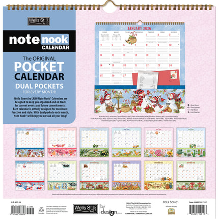 LANG Folk Song Pocket Note Nook Kalender 2026