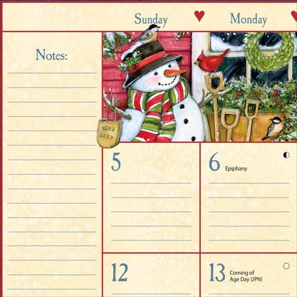 LANG Heart and Home Deskpad Kalender 2025