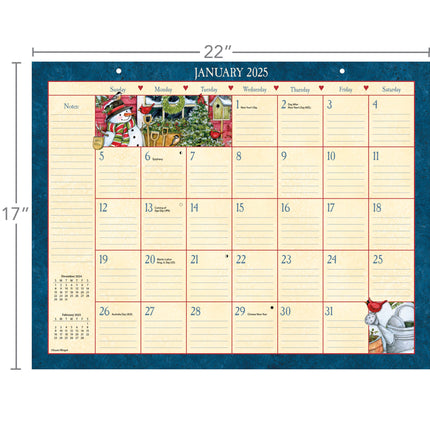 LANG Heart and Home Deskpad Kalender 2025