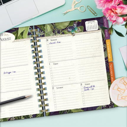 LANG Midnight Garden Deluxe Planner 2025