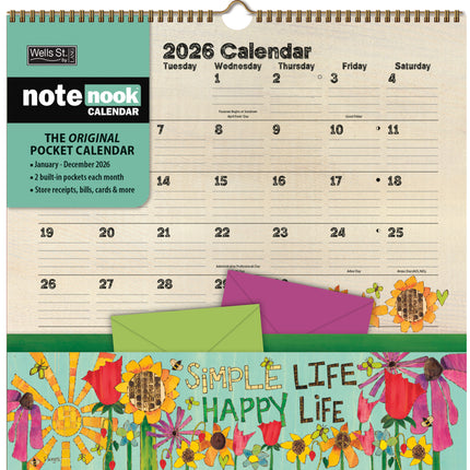 LANG Peace of Life Note Nook Kalender 2026