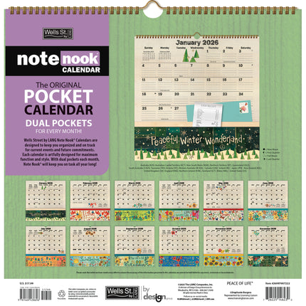 LANG Peace of Life Note Nook Kalender 2026