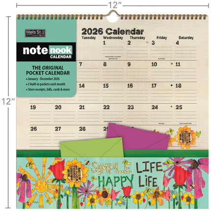 LANG Peace of Life Note Nook Kalender 2026