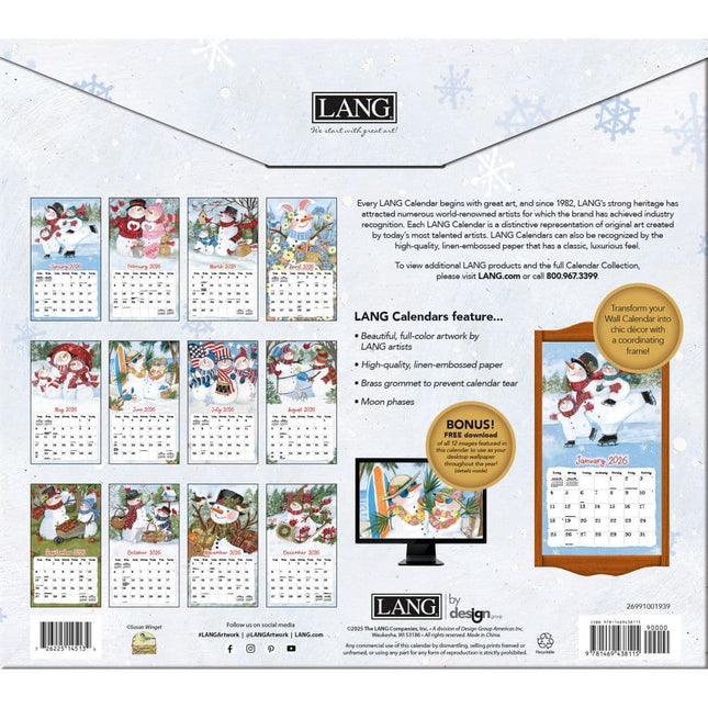 LANG Sam Snowman Kalender 2026