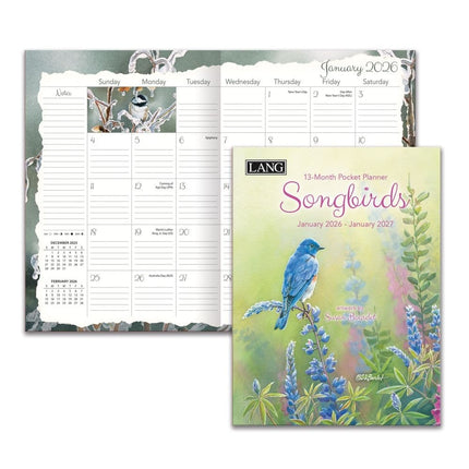 LANG Songbirds Pocket Agenda 2026